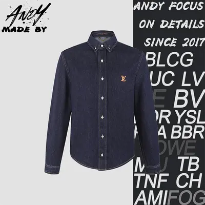 💰(290CNY) Cotton long-sleeve denim shirt with a turn-down collar Item ID:110734-Z