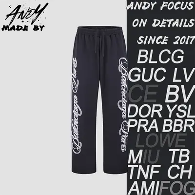 💰(260CNY) CURSIVE BAGGY Embroidered Pants Item ID:210181-Z