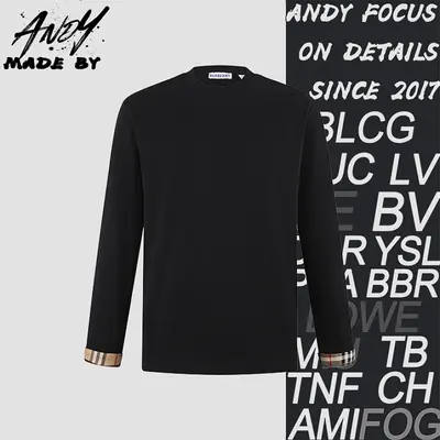 💰(139CNY) Solid Color Crew Neck Plaid Long Sleeve T-Shirt Item ID:110771-Z
