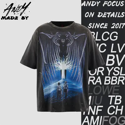 💰(230CNY) Giant Skeleton Print Short Sleeve Item ID:110799