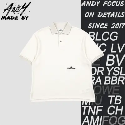 💰(230CNY) FLOWFIT Old Qian Style Logo Button Short Sleeve Polo Shirt for Men Item ID:110808