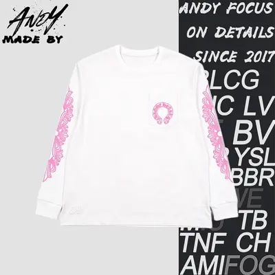 💰(250CNY) Crucifix Sleeve Sanskrit Scroll Print Long Sleeve - White Pink Item ID:110824