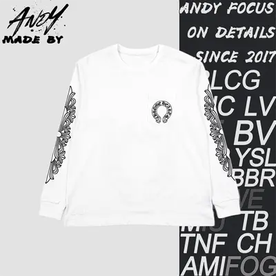 💰(250CNY) Crucifix Sleeve Sanskrit Scroll Print Long Sleeve - White Black Item ID:110825