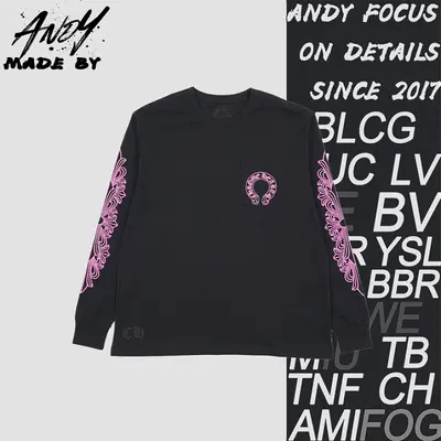 💰(250CNY) Crucifix Sleeve Sanskrit Scroll Print Long Sleeve - Black Pink Item ID:110827