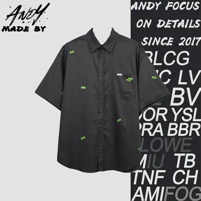 💰(250CNY) 520 Label Sticker Print Short Sleeve Shirt Item ID:110840