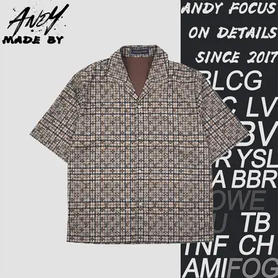 💰(270CNY) Brown Tone Vintage Plaid Short-Sleeve Shirt Item ID:110845
