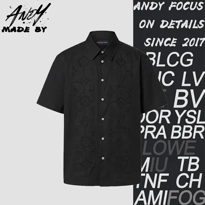 💰(280CNY) Striped hollow-out floral short-sleeve shirt Item ID:110857