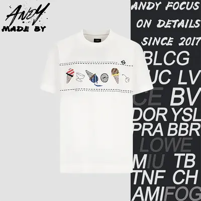 💰(180CNY) Line Ice Cream Embroidered Short Sleeve Item ID:110878