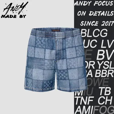 💰(240CNY) Pixel Checkered Cowboy Shorts Item ID:210225
