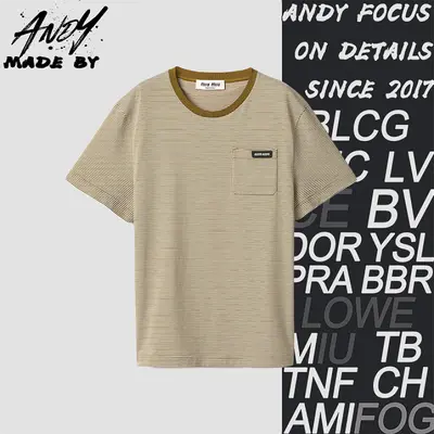 ๐ฐ(180CNY) Mustard yellow striped collar short sleeve Item ID:110904