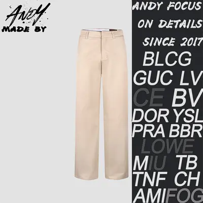 💰(290CNY) Leather label silk-cotton crepe casual pants Item ID:210233-Z