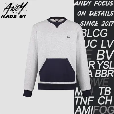 💰(270CNY) Cotton Blended Embroidered Logo Crewneck Sweatshirt Item ID:110915-Z