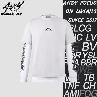💰(240CNY) Fake two-piece printed embroidered logo T-shirt Item ID:110919-Z