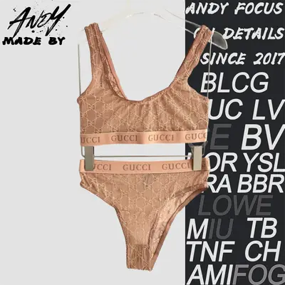 💰(210CNY)G Home Letter Embroidery Mesh Sexy Bikini Item ID:400499