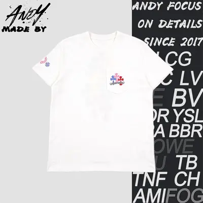 💰(210CNY) Two-tone pocket short sleeve, white Item ID:110959
