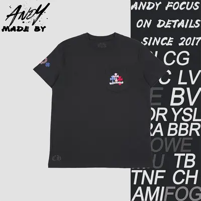 💰(210CNY) Two-tone pocket short sleeve, black Item ID:110960