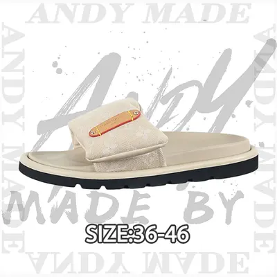 💰(250CNY) Reading Glasses Print Open-Toe Slide Sandals Milk Tea Color Item ID:310904