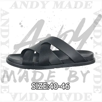 💰(260CNY) Calfskin cross-woven strap flip-flops, black Item ID:310907