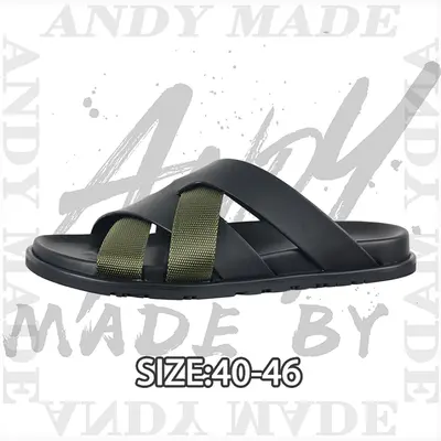 💰(260CNY) Calfskin Cross-Woven Strap Flip-Flops Black Green Item ID:310911