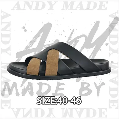 💰(260CNY) Calfskin Cross-Woven Strap Slide Sandals Black Brown Item ID:310923