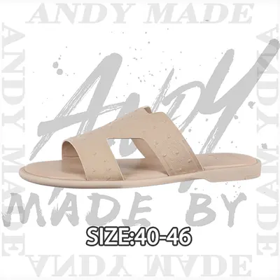 💰(260CNY) Mule sandals, thong flip-flops, beige Item ID:310934