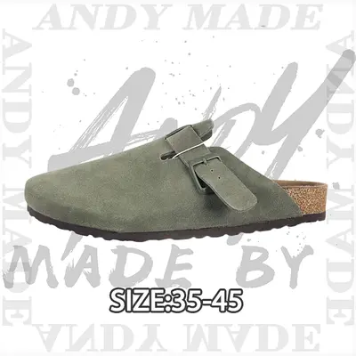 💰(220CNY) Baotou Velcro Half Slip-Ons Green Item ID:310936