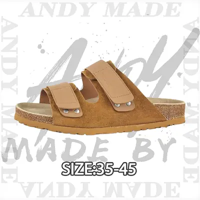 💰(230CNY) Velcro flip-flops, camel color Item ID:310940