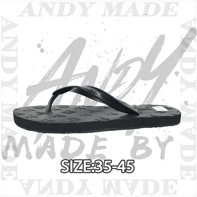 💰(230CNY) Embossed black flip-flops Item ID:310944