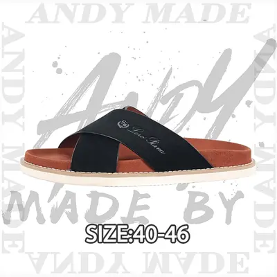 💰(260CNY) Cross straps flip-flops black brown Item ID:310959