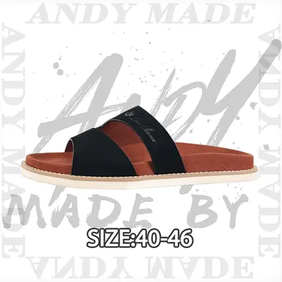 💰(260CNY) Double-strap slippers black brown Item ID:310965