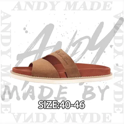 💰(260CNY) Double-strap slippers, brown Item ID:310966