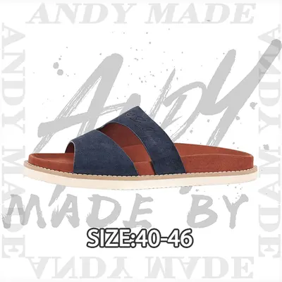 💰(260CNY) Double-strap slippers Blue-Brown Item ID:310967