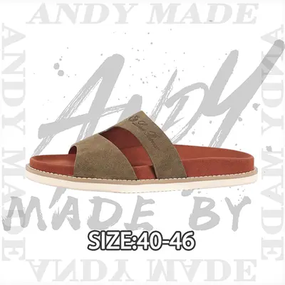 💰(260CNY) Double-strap slippers, khaki brown Item ID:310968