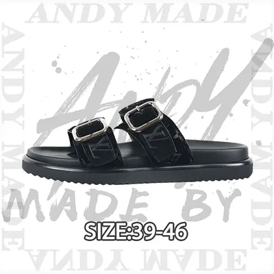 💰(290CNY) Two-strap flip-flops, Black Samurai dark patterned monogram Item ID:310970