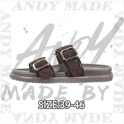 💰(290CNY) Two-strap flip-flops in dark brown suede monogram style Item ID:310973