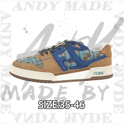💰(370CNY) Fashion sneakers, blue-brown vintage pattern Item ID:310994