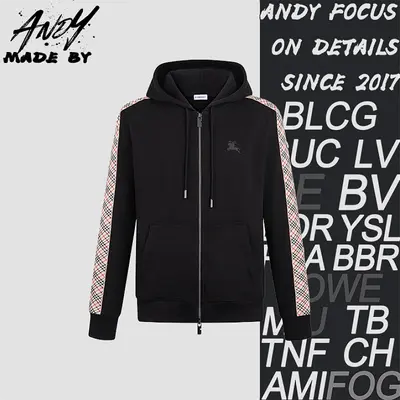 💰(310CNY) Embroidered check-pattern cotton hoodie Item ID:110980-Z