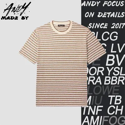 💰(280CNY) Yellow striped crew neck short-sleeve Item ID:111008