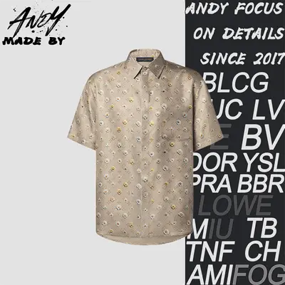 💰(280CNY) Short-sleeve shirt with full daisy vintage print Item ID:111019
