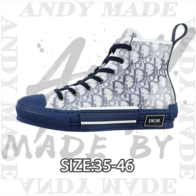 💰(410CNY) B23 League Series High-Top Navy Blue and White Patterned Item ID:311009