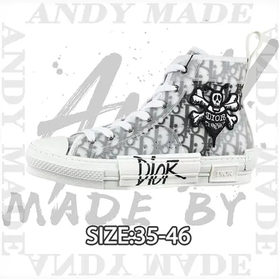 💰(410CNY) B23 League High-Top Series White Vintage Skull Embroidery Limited Edition Item ID:311011