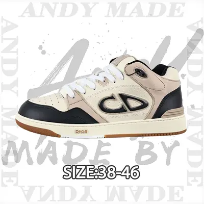 💰(450CNY) B57 New Casual Shoes Couple Style Milk Tea Black Rice Mid-top Sneakers Item ID:311060