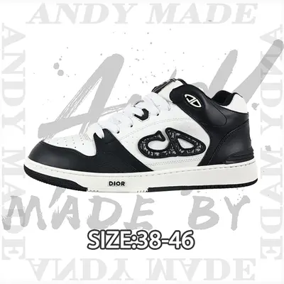 💰(450CNY) B57 New Casual Shoes Couple Style Black and White Simple Mid-top Sneakers Item ID:311063