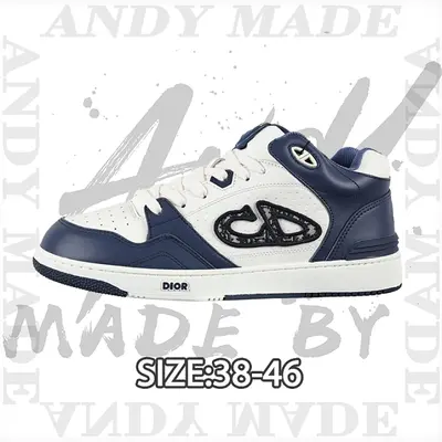 💰(450CNY) B57 Couple Style, College Blue and White Mid-Top Sneakers Item ID:311069