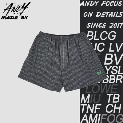 💰(250CNY) Wheat Ears Double B Blue Plaid Shorts Item ID:210278