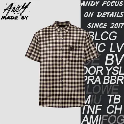 💰(250CNY) Apricot Brown Checkered Short-Sleeve Shirt Item ID:111048