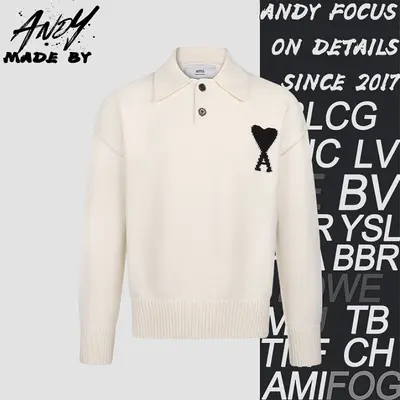 💰(290 CNY)26FW Wool Heart Logo Polo SweaterItem ID: 111084-Z