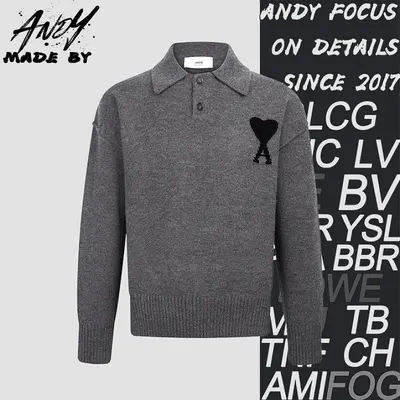 💰( 290CNY)26FW Wool Heart Logo Polo Sweater Item ID: 111085-Z