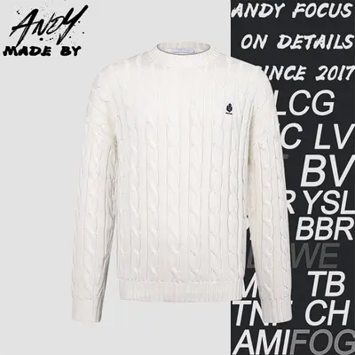 💰( 270CNY)Cable Knit Embroidered Logo Cotton Sweater Item ID: 111095-Z