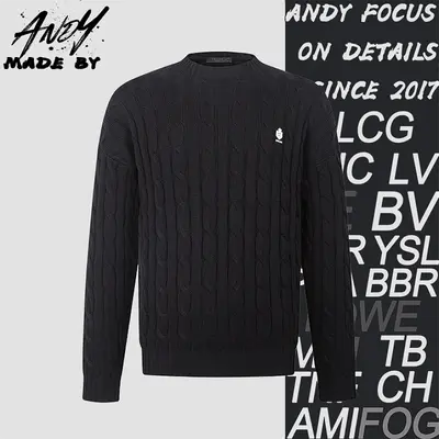 💰(270CNY)26SS Cable Knit Embroidered Logo Cotton Sweater Item ID: 111096-Z
